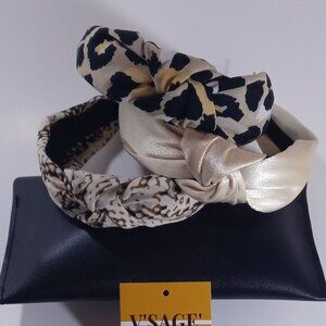 Gold Satin, Leopard, and Snakeskin- Headbands